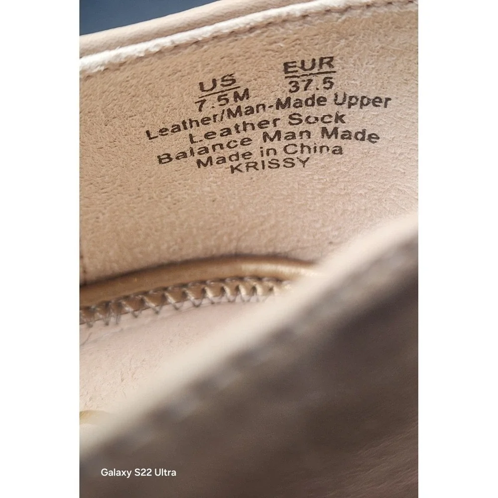 Sam Edelman Women's Krissy Espadrille Cap Toe Flats Tan Black Leather Size 7.5 M